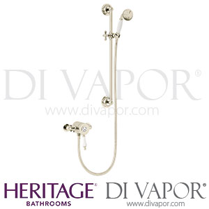 Heritage SGSIN06 Glastonbury Exposed Shower Valve with Premium Flexible Riser Kit Spares