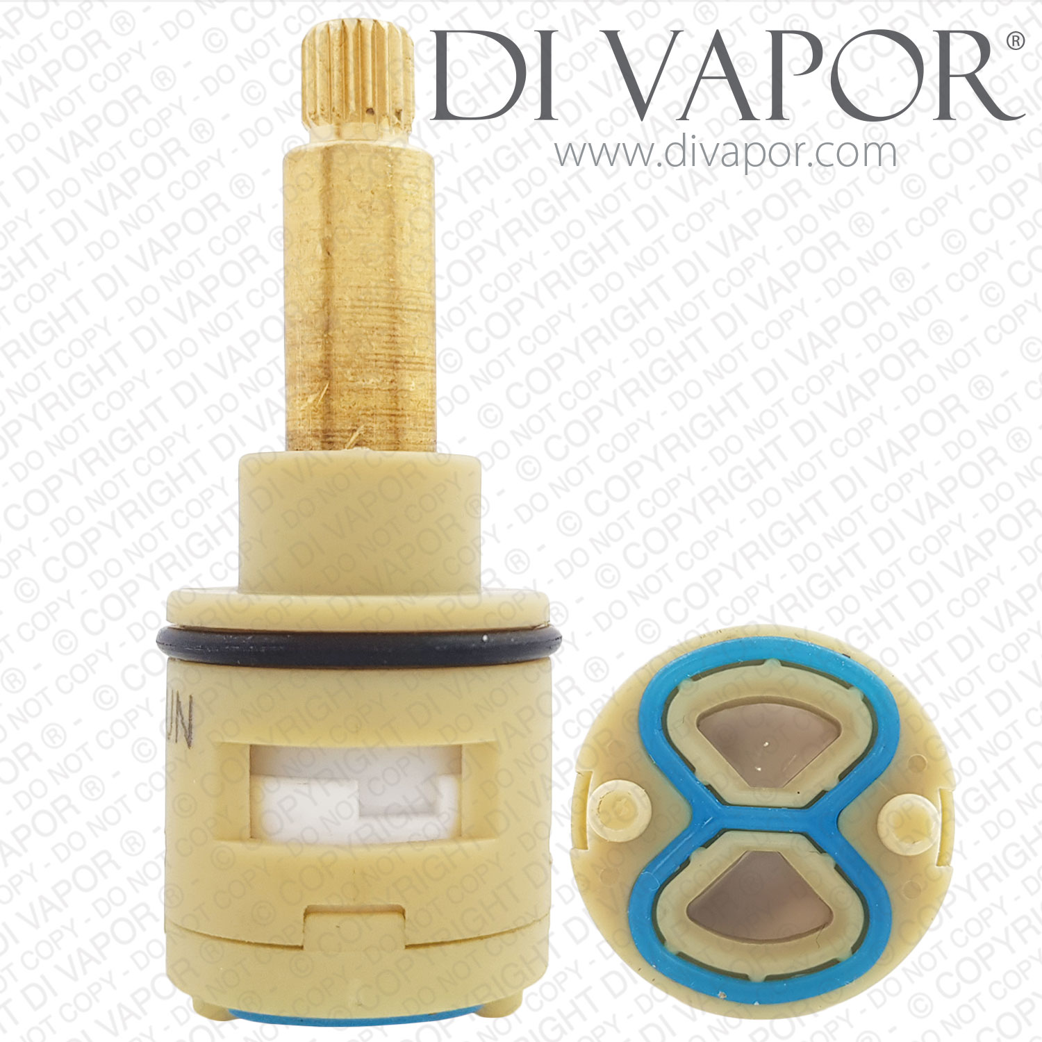 25mm Shower Diverter Cartridge - 2-way diverter - 62mm Total Length
