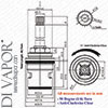 Asquiths Flow Cartridge for Twin and Triple Concealed Shower Valves