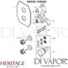 Heritage Hartlebury Recessed Shower Valve Only Spare Parts Drawing
