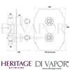 Heritage Hartlebury Shower Valve Only Dimensions