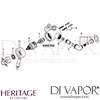  Heritage Hartlebury Exposed Shower Valve Top Outlet Connection Spare Parts Drawing