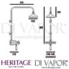 Heritage Hartlebury Dual Valve Rigid Riser Shower Dimensions