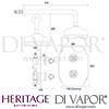 Heritage Hartlebury Recessed Shower Valve Fixed Head Kit Dimensions