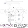 Heritage Hartlebury Concealed Shower Fixed Head Kit Spare Dimensions