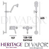 Heritage Hartlebury Exposed Shower Riser Kit Dimensions