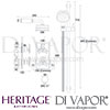 Heritage Hemsby Recessed Shower Riser Kit Dimensions