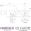Heritage Hemsby Recessed Shower Head Kit Dimensions
