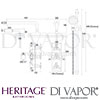 Heritage Hemsby Recessed Shower Head Flexible Riser Kit Dimensions