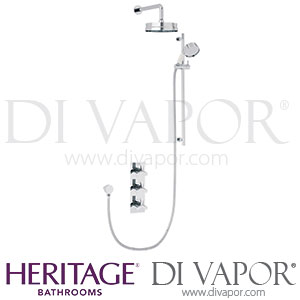Heritage Hemsby Recessed Shower Head Flexible Riser Kit Spares