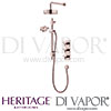 Heritage Hemsby Concealed Rose Gold Shower Head Kit Spare Part
