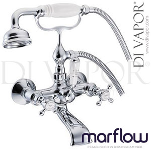 Marflow SJ321CPLH St James London Handle Wall Mounted Bath Shower Mixer with Unions Spare Parts