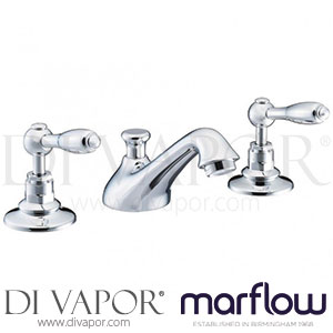 Marflow SJ400CPEL St James England Lever Three Hole Basin Mixer with Pop Up Waste Spare Parts