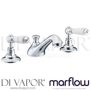 Marflow SJ400CPLL St James London Lever Three Hole Basin Mixer with Pop Up Waste Spare Parts