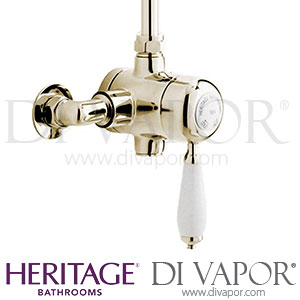 Heritage SLA03 Ryde Single Control Exposed Mini Shower Valve with Top Outlet - Vintage Gold - Spare Parts