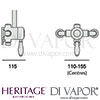 Heritage Ryde Dual Valve Top Outlet Shower Dimensions