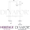 Heritage Ryde Dual Control Mini Shower Valve Kit Dimensions