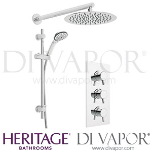 Heritage SOCDUAL02 Orbit Dual Control Valve with Fixed Head and Handset Shower Spare Parts