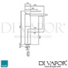 VADO Soho Tap Mixer Single Lever without Clic clac Waste Dimensions