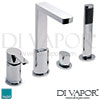 VADO Soho 4 Hole Bath Shower Mixer Single Lever Deck Mounted Spare Parts