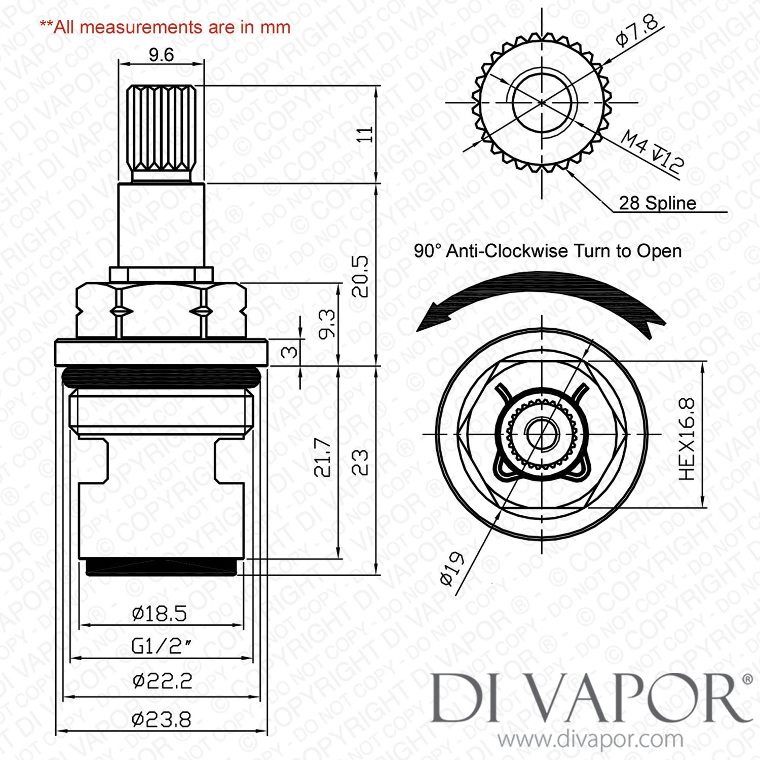 Franke SP3547C Cold Tap Cartridge