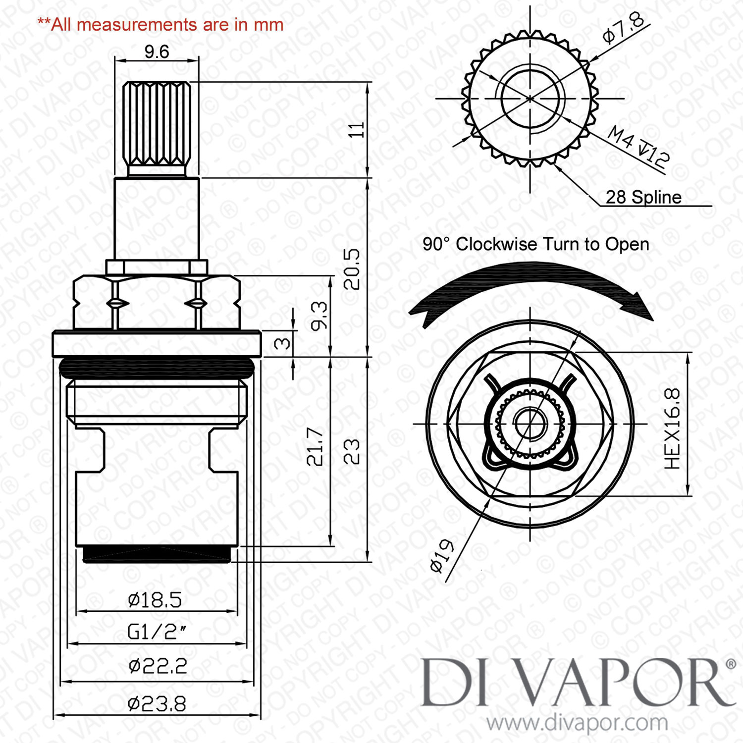 Franke SP3547H Hot Tap Cartridge