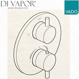 Vado Space SPA-148-3/4-C/P 3/4 Inch Concealed Thermostatic Valve Chrome
