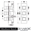 Hudson Reed Square Shower Valve With Diverter Dimensions