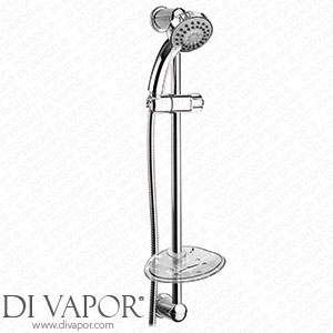 Victorian Plumbing Modern Round Slider Rail Kit with Multi-Function Handset and Soap Dish - SRK003 - Spare Parts