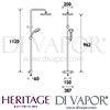 Heritage Orbit Bar Mixer Rigid Riser Handset Shower Dimensions