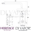 Heritage Somersby Recessed Shower Valve Fixed Head Kit Dimensions