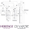 Heritage Somersby Recessed Shower Head Flexible Kit Dimensions