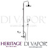 Heritage Somersby Exposed Shower Riser Kit Diverter to Handset Spare Parts