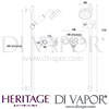 Heritage Somersby Exposed Shower Flexible Riser Kit Dimensions