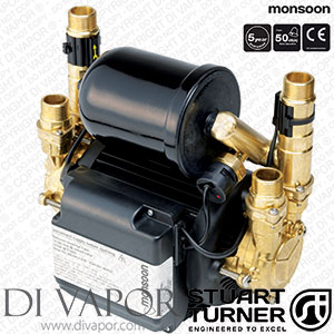 Stuart Turner 46412 Monsoon Universal 4.5 Bar Water Pump for Showers, Bathrooms, Houses and Apartments