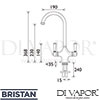 Bristan ST SNK BN Mixer Spare Tech Diagram