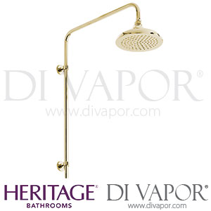 Heritage STA07 Traditional Deluxe Shower Fixed Kit - Vintage Gold - Spare Parts