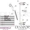 Heritage Traditional Flexible Shower Kit Spares Drawing