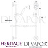 Heritage Premium Flexible Shower Kit Dimensions