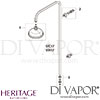 Heritage Shower Deluxe Fixed Kit Rose Dimensions