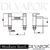 Hudson Reed Ultra Strike Bath Filler Tap Dimension