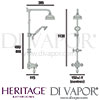 Heritage Avenbury Exposed Valve Handset Shower Dimensions
