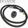 Black Kitchen Tap Pull Out Hose with M15 Fitting - 1.5m (150cm) with Weight - NSF61 UPC