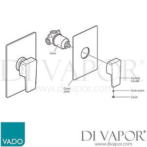 Vado SYN-145 Synergie Wall Mounted Concealed Single Lever Shower Mixer Spare Parts