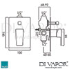 VADO Synergie Concealed Shower Valve Diverter Dimensions