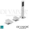 VADO Synergie 3 Hole Bath Shower Mixer Single Lever Deck Mounted Spare Parts