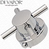 Temperature Control Used on Same Valve as Victorian Plumbing T8562-02 Thermostatic Cartridge - Compatible Spare - Cross - Chrome