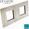 Vado Tablet Horizontal Twin Faceplate - Brushed Nickel - 80mm x 170mm - TAB-0010-NOT-BRN