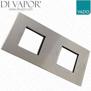 Vado Tablet Notion Vertical Twin Faceplate - Bright Nickel - 80mm x 170mm - TAB-0024/NOT-BN