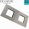 Vado Tablet Notion Vertical Twin Faceplate - Bright Nickel - 80mm x 170mm - TAB-0024/NOT-BN
